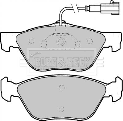 Borg & Beck BBP2200 - Kit pastiglie freno, Freno a disco autozon.pro