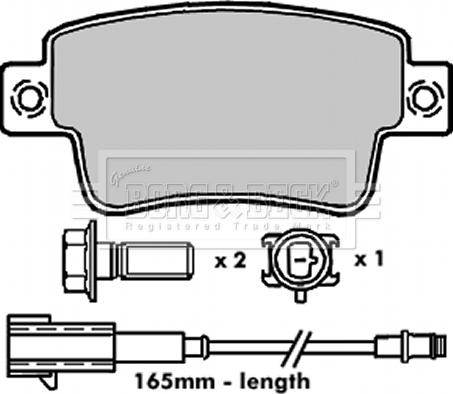 Borg & Beck BBP2274 - Kit pastiglie freno, Freno a disco autozon.pro