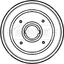 Borg & Beck BBR7085 - Tamburo freno autozon.pro