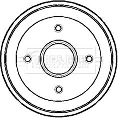 Borg & Beck BBR7080 - Tamburo freno autozon.pro