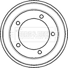 Borg & Beck BBR7083 - Tamburo freno autozon.pro