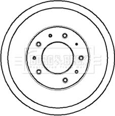 Borg & Beck BBR7032 - Tamburo freno autozon.pro