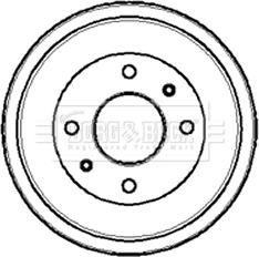 Borg & Beck BBR7028 - Tamburo freno autozon.pro