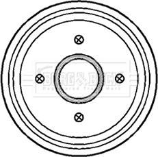 Borg & Beck BBR7154 - Tamburo freno autozon.pro