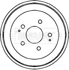 Borg & Beck BBR7151 - Tamburo freno autozon.pro