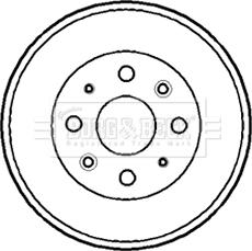 Borg & Beck BBR7158 - Tamburo freno autozon.pro