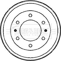 Borg & Beck BBR7163 - Tamburo freno autozon.pro