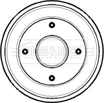 Borg & Beck BBR7105 - Tamburo freno autozon.pro