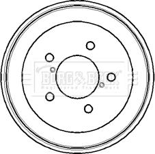 Borg & Beck BBR7107 - Tamburo freno autozon.pro