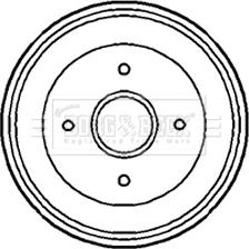 Borg & Beck BBR7188 - Tamburo freno autozon.pro