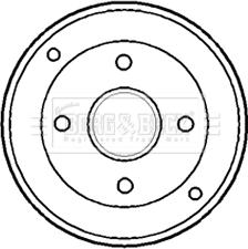 Borg & Beck BBR7134 - Tamburo freno autozon.pro