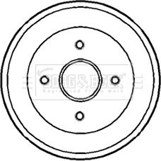 Borg & Beck BBR7135 - Tamburo freno autozon.pro