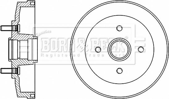 Borg & Beck BBR7249 - Tamburo freno autozon.pro