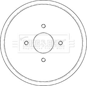 Borg & Beck BBR7252 - Tamburo freno autozon.pro