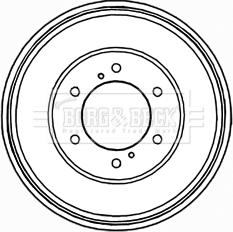 Borg & Beck BBR7200 - Tamburo freno autozon.pro