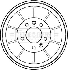 Borg & Beck BBR7203 - Tamburo freno autozon.pro