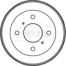 Borg & Beck BBR7202 - Tamburo freno autozon.pro