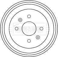 Borg & Beck BBR7213 - Tamburo freno autozon.pro