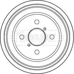 Borg & Beck BBR7217 - Tamburo freno autozon.pro