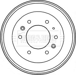 Borg & Beck BBR7230 - Tamburo freno autozon.pro