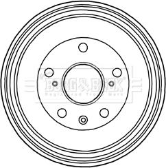 Borg & Beck BBR7220 - Tamburo freno autozon.pro