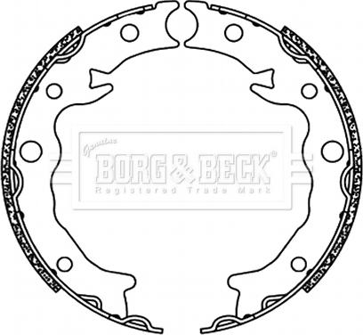 Borg & Beck BBS6498 - Kit ganasce, Freno stazionamento autozon.pro