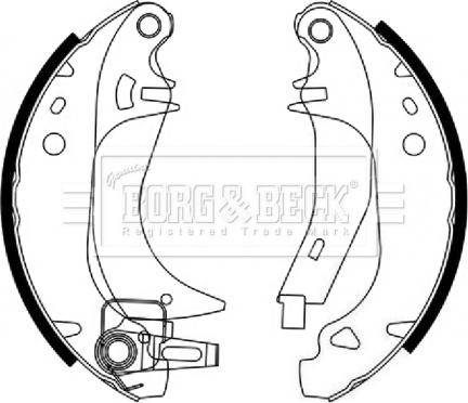 Borg & Beck BBS6497 - Kit ganasce freno autozon.pro