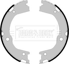 Borg & Beck BBS6466 - Kit ganasce, Freno stazionamento autozon.pro