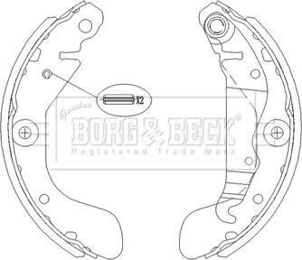 Borg & Beck BBS6510 - Kit ganasce freno autozon.pro