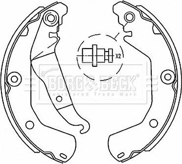 Borg & Beck BBS6517 - Kit ganasce freno autozon.pro