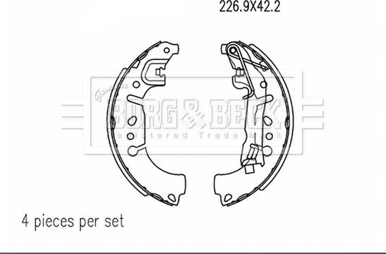 Borg & Beck BBS6523 - Kit ganasce freno autozon.pro