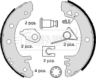 Borg & Beck BBS6097 - Kit ganasce freno autozon.pro