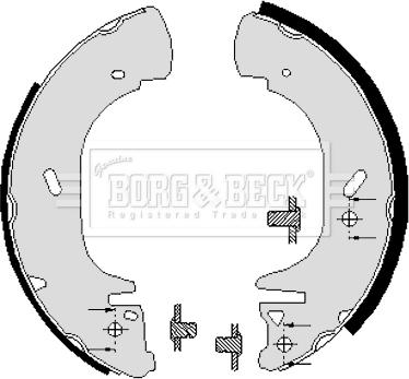 Borg & Beck BBS6005 - Kit ganasce freno autozon.pro