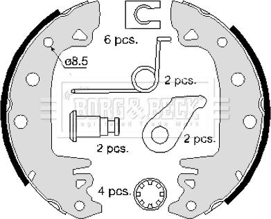 Borg & Beck BBS6086 - Kit ganasce freno autozon.pro