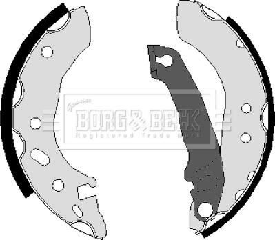 Borg & Beck BBS6036 - Kit ganasce freno autozon.pro