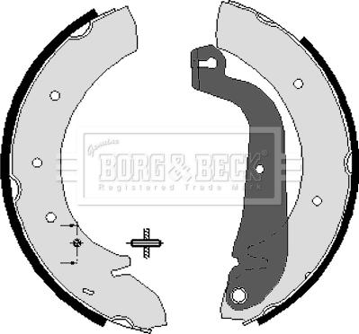 Borg & Beck BBS6030 - Kit ganasce freno autozon.pro