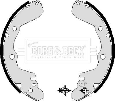 Borg & Beck BBS6038 - Kit ganasce freno autozon.pro