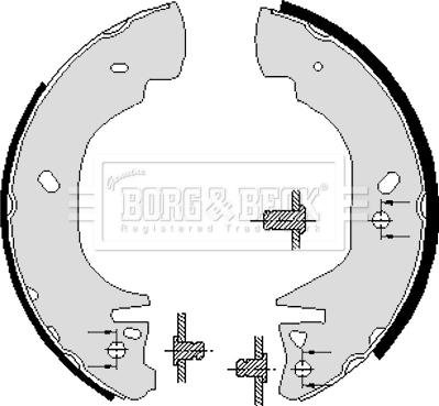 Borg & Beck BBS6024 - Kit ganasce freno autozon.pro