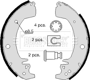 Borg & Beck BBS6078 - Kit ganasce freno autozon.pro