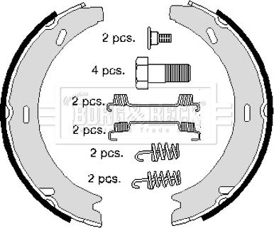 Borg & Beck BBS6199 - Kit ganasce, Freno stazionamento autozon.pro