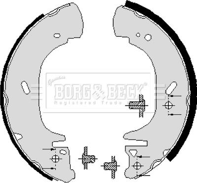 Borg & Beck BBS6190 - Kit ganasce freno autozon.pro