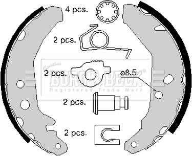 Borg & Beck BBS6149 - Kit ganasce freno autozon.pro