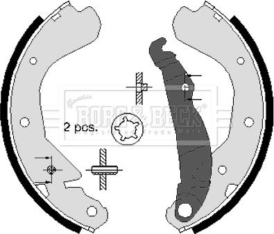 Borg & Beck BBS6104 - Kit ganasce freno autozon.pro