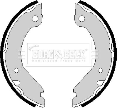 Borg & Beck BBS6134 - Kit ganasce, Freno stazionamento autozon.pro