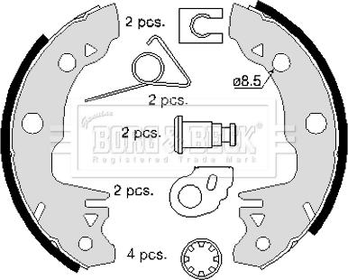 Borg & Beck BBS6123 - Kit ganasce freno autozon.pro