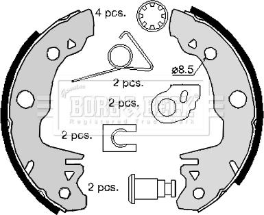 Borg & Beck BBS6127 - Kit ganasce freno autozon.pro