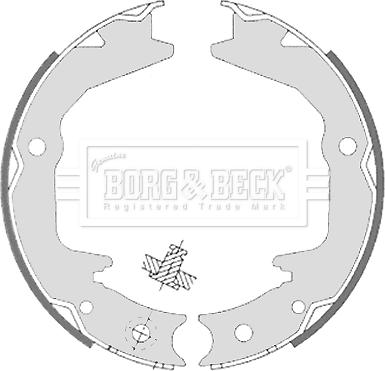 Borg & Beck BBS6329 - Kit ganasce, Freno stazionamento autozon.pro