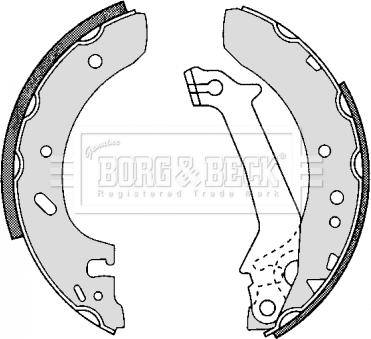 Borg & Beck BBS6251 - Kit ganasce freno autozon.pro