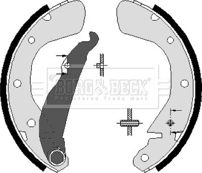 Borg & Beck BBS6252 - Kit ganasce freno autozon.pro