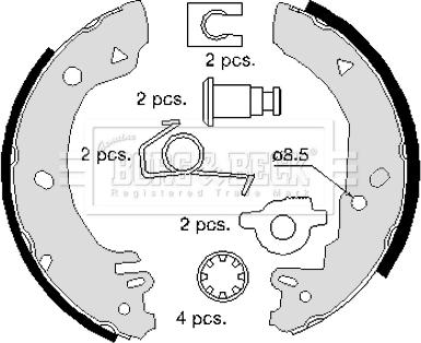 Borg & Beck BBS6221 - Kit ganasce freno autozon.pro